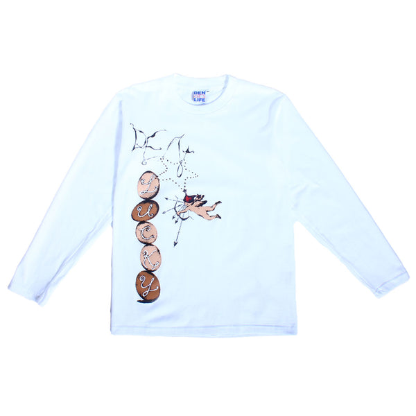 Den Souvenir - Luck Egg L/S T-shirt - White