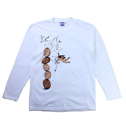 Den Souvenir - Luck Egg L/S T-shirt - White