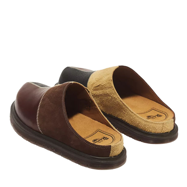 Dr. Martens - San Patchwork Mule - Butterscotch/Dark Brown