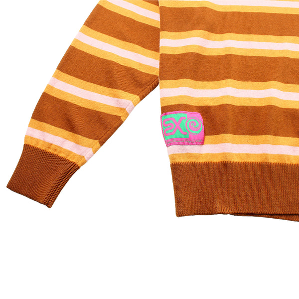 Ecstatic Research - Border Polo Knit - Brown
