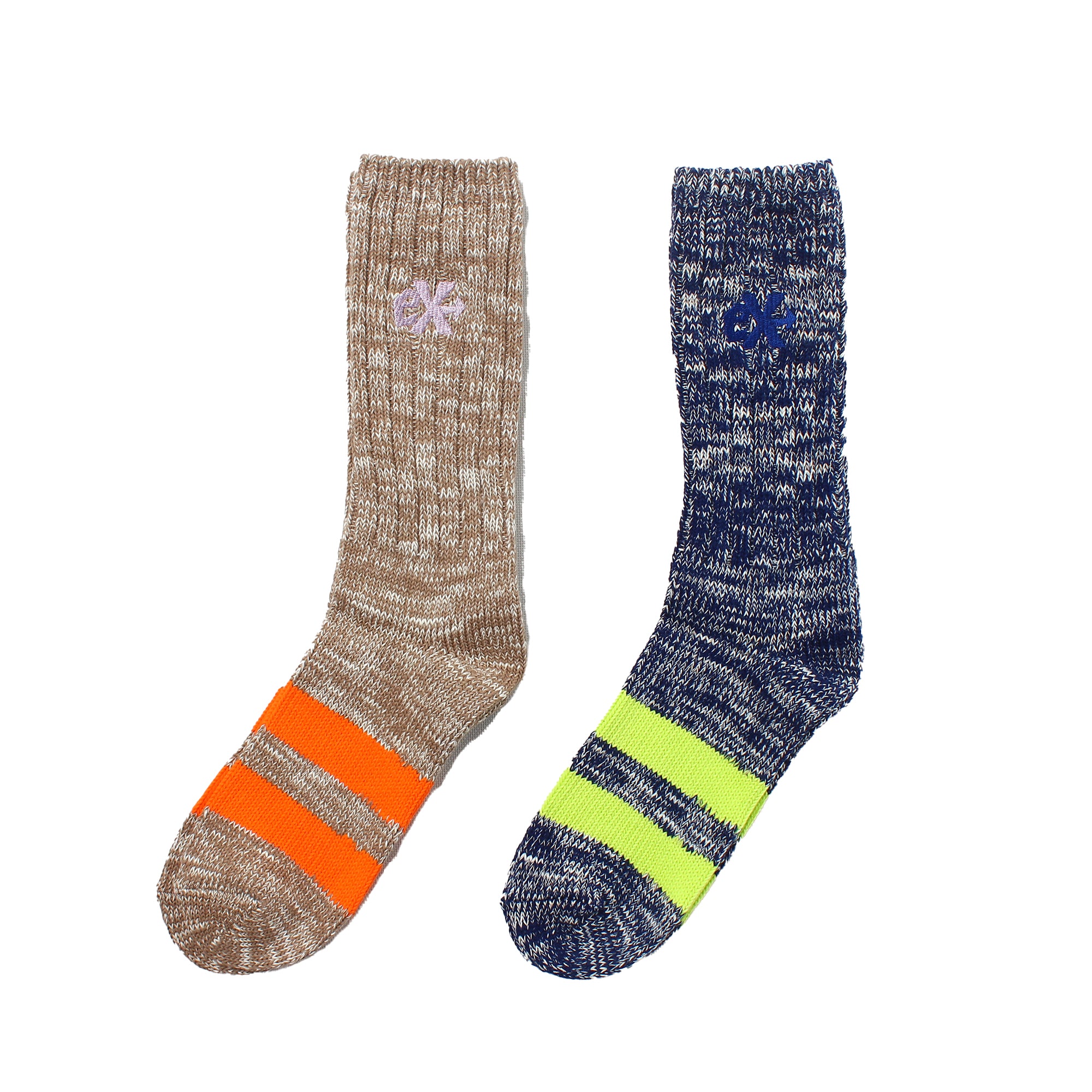 Ecstatic Research - EX Socks - Beige & Navy