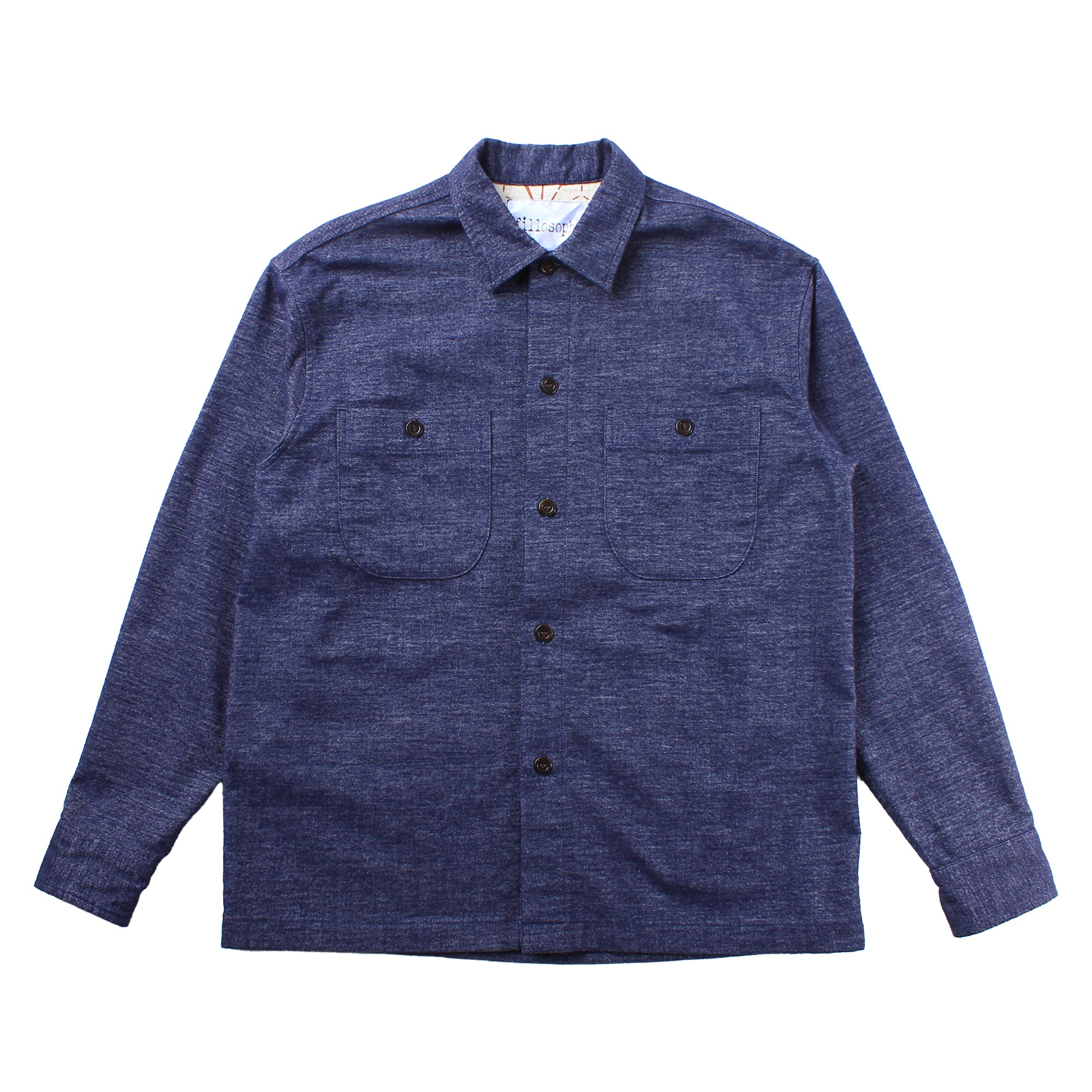 Fillosophy - Work Shirt - Navy Brushed Cotton Twill