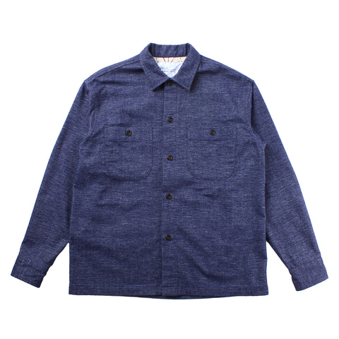 Fillosophy - Work Shirt - Navy Brushed Cotton Twill