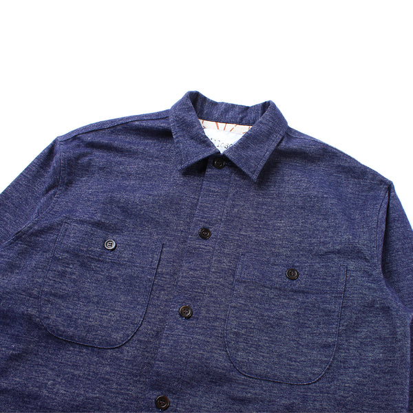 Fillosophy - Work Shirt - Navy Brushed Cotton Twill
