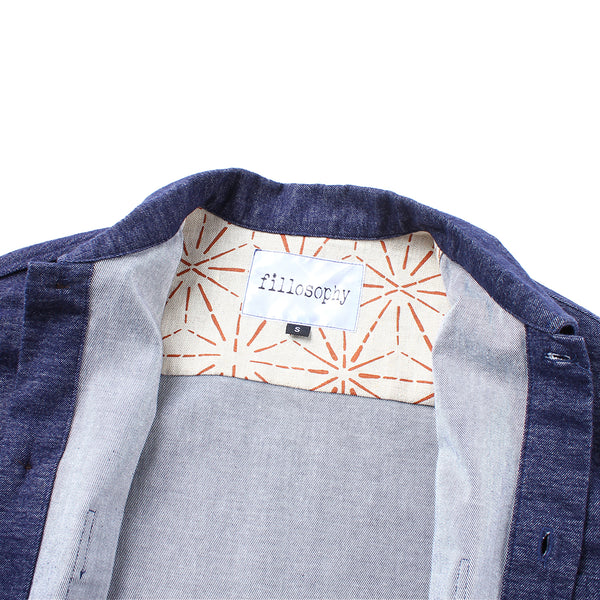 Fillosophy - Work Shirt - Navy Brushed Cotton Twill