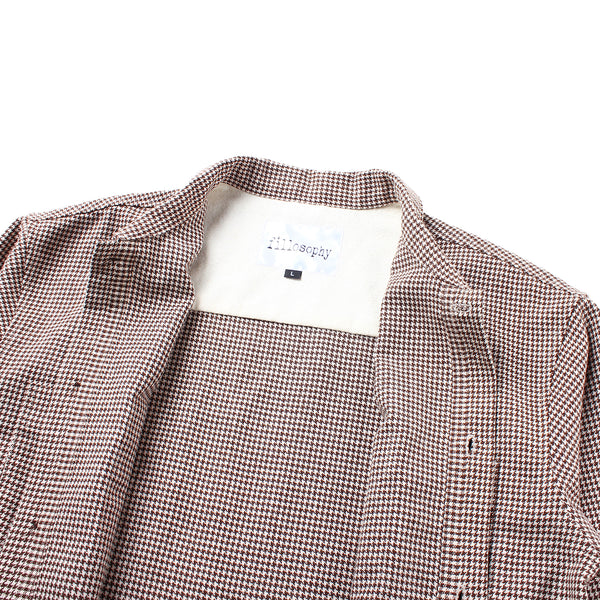 Fillosophy - Work Shirt - Tan/Brown Wool Houndstooth