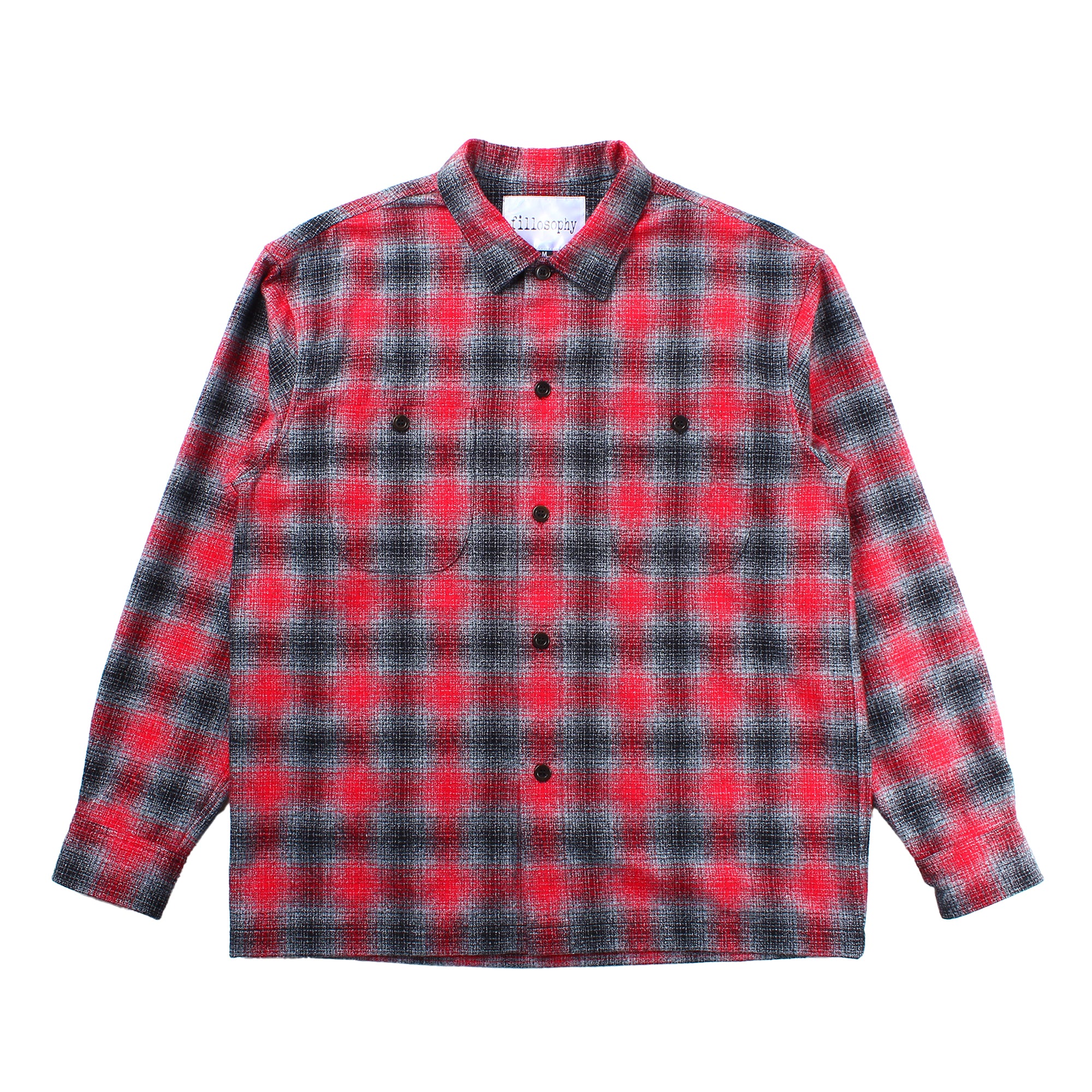 Fillosophy - Work Shirt - Black/Red Shadow Plaid