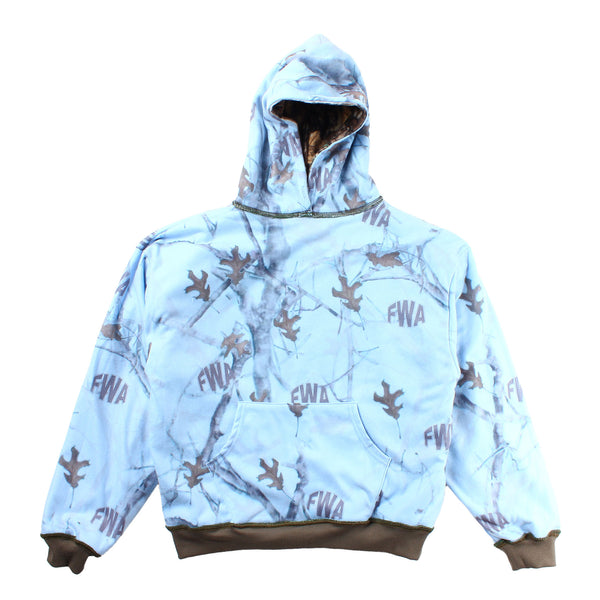FRIENDS WITH ANIMALS - Fleece Reversible Hoodie - Baby Blue Camo