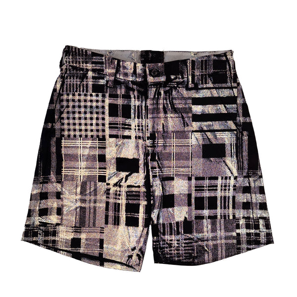 Geek Out Store - Reflective Plaid Shorts - Black - Large