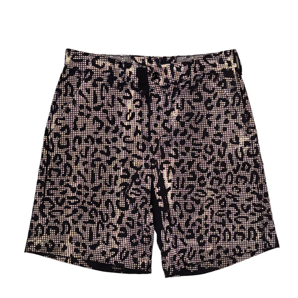 Geek Out Store - Reflective Leopard Shorts - Charcoal - X-Large