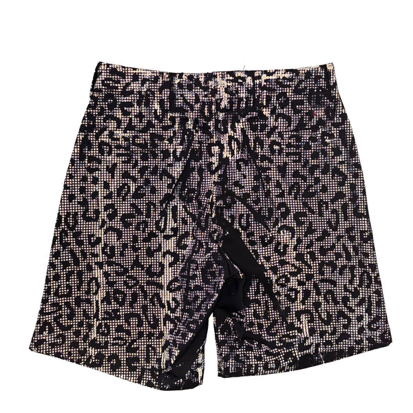 Geek Out Store - Reflective Leopard Shorts - Charcoal - X-Large