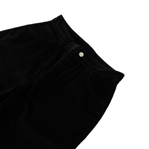 James Coward & Alterior - Wide Trouser - Black Italian 8 Wale Corduroy