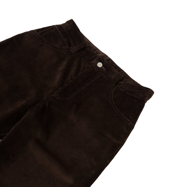 James Coward & Alterior - Wide Trouser - Brown Italian 8 Wale Corduroy