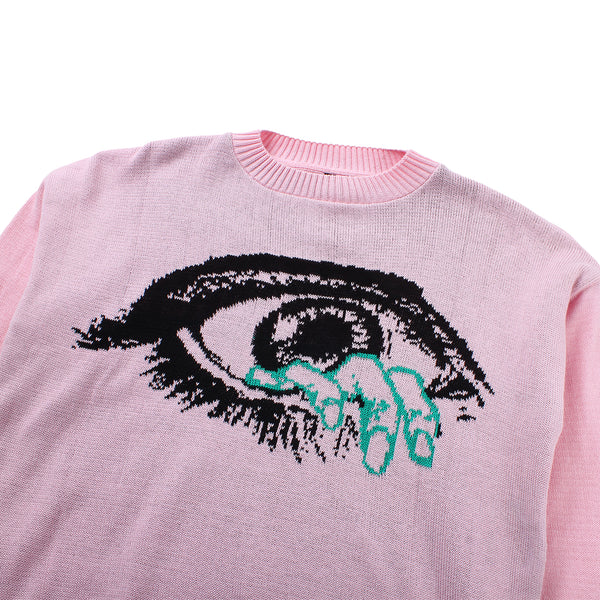 Alien Libros & Co - La Escabrosa Jacquard Sweater - Pink/Navy