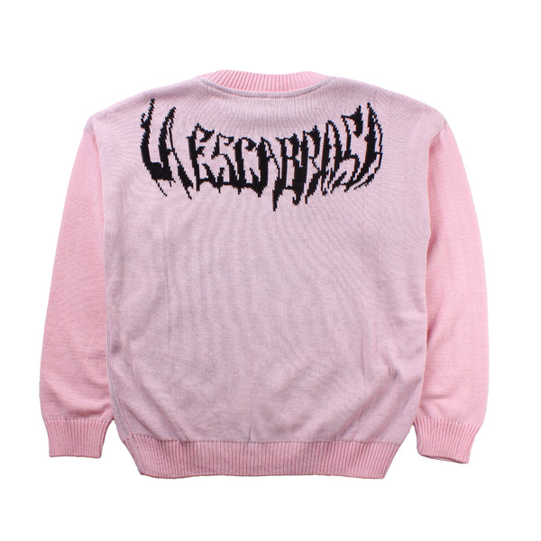 Alien Libros & Co - La Escabrosa Jacquard Sweater - Pink/Navy
