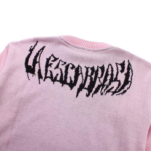 Alien Libros & Co - La Escabrosa Jacquard Sweater - Pink/Navy