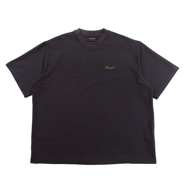Lidairpeaks - Striped Emboss T-Shirt - Charcoal