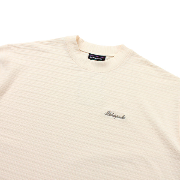Lidairpeaks - Striped Emboss T-Shirt - Kinari