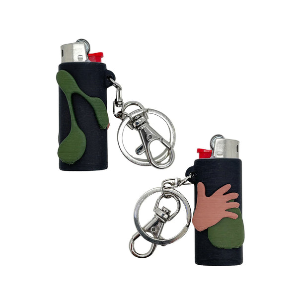 Lidairpeaks x Quispiamhabilis - QHLP Lighter Case - Silver & Green