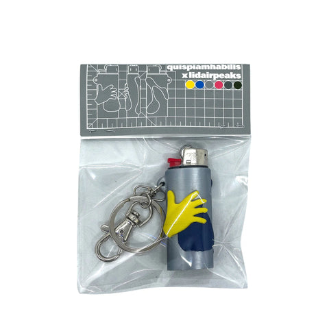 Lidairpeaks x Quispiamhabilis - QHLP Lighter Case - Silver & Green