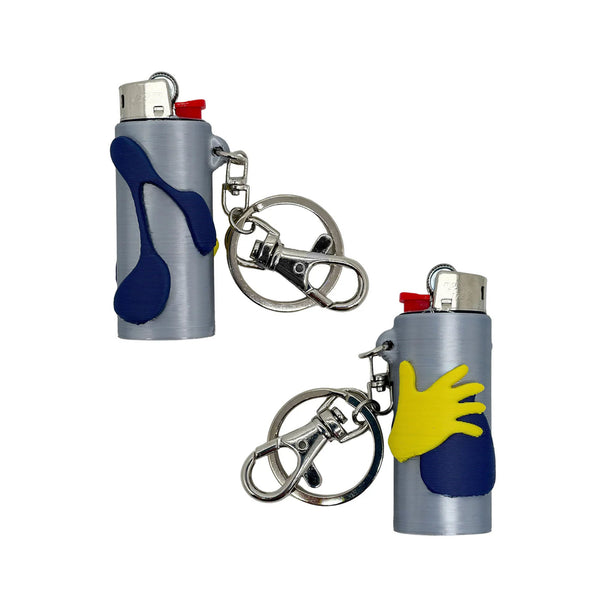 Lidairpeaks x Quispiamhabilis - QHLP Lighter Case - Silver & Green