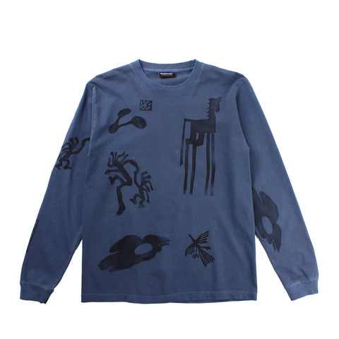 Lidairpeaks - Stampn Dye LS T-Shirt - Navy