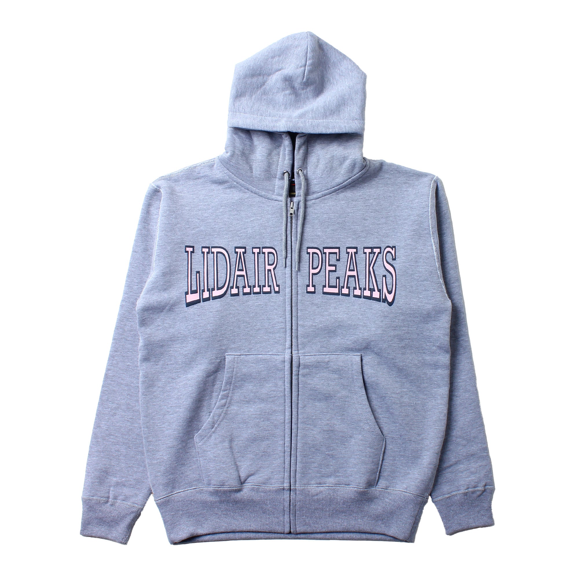 Lidairpeaks - College Logo Zip Hoodie - Grey Heather