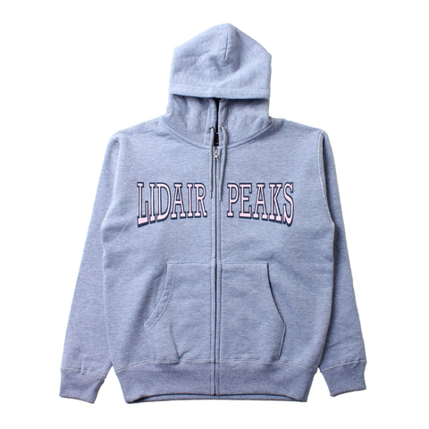 Lidairpeaks - College Logo Zip Hoodie - Grey Heather
