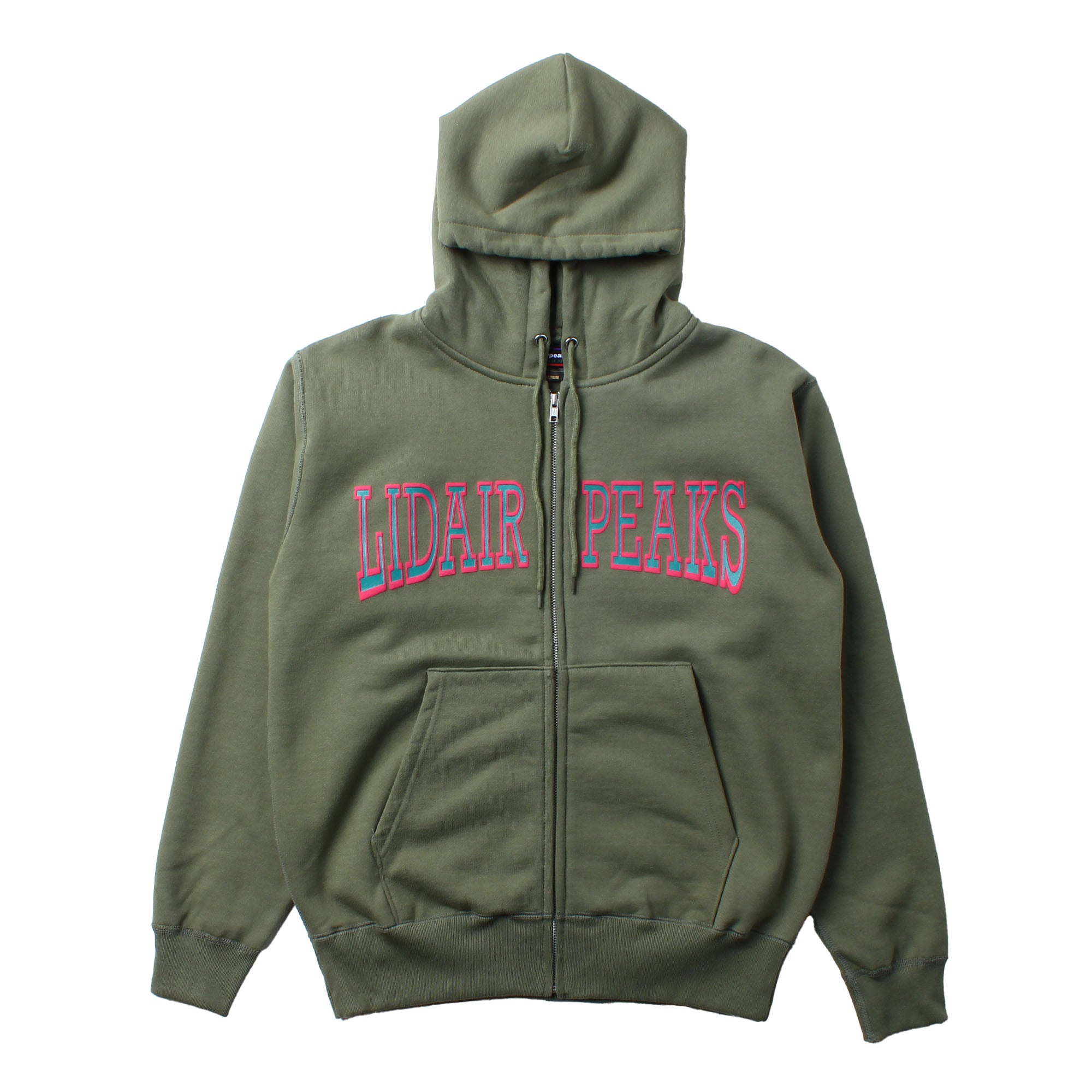 Lidairpeaks - College Logo Zip Hoodie - Olive