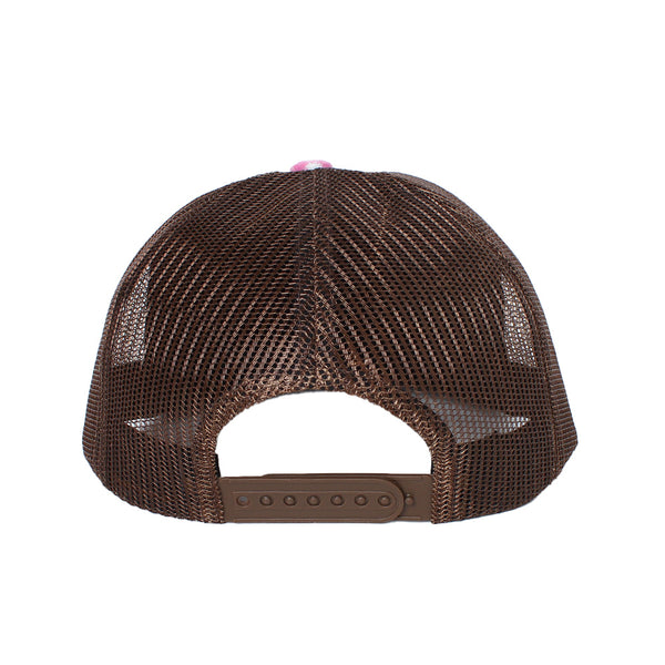 Lilypad - 6-Panel Unstructured Mesh Hat - Pink/Blue Flannel