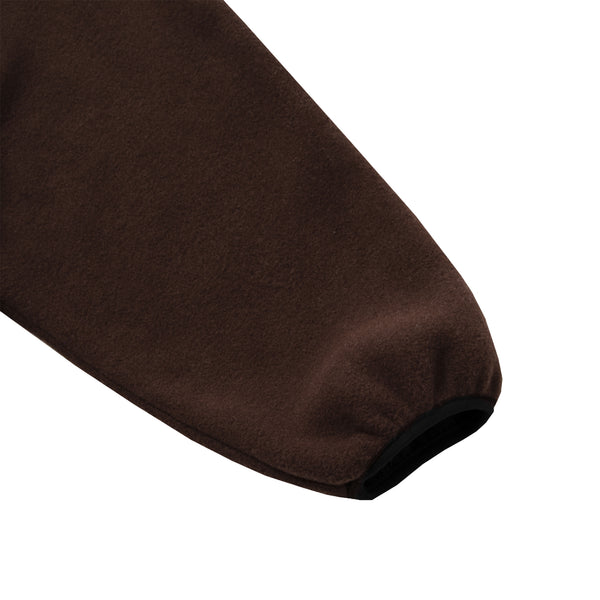 LLOYD / Alterior - Colour Block Fleece Half-Zip Pullover - Brown Olive