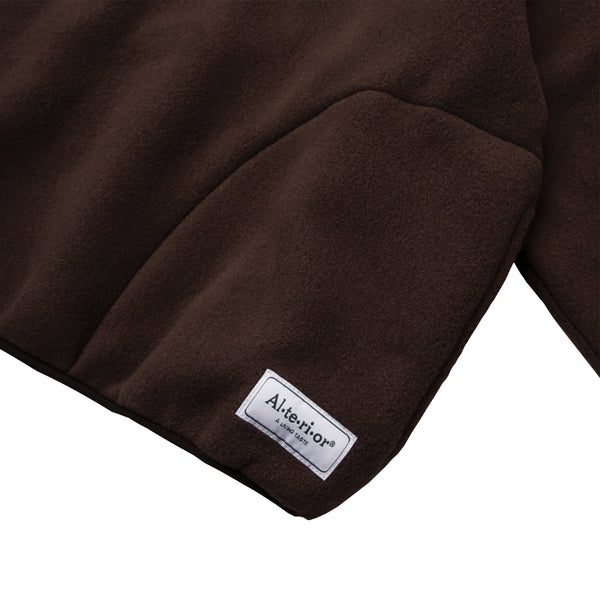 LLOYD / Alterior - Colour Block Fleece Half-Zip Pullover - Brown Olive