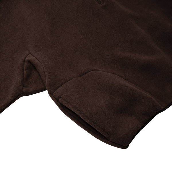 LLOYD / Alterior - Colour Block Fleece Half-Zip Pullover - Brown Olive