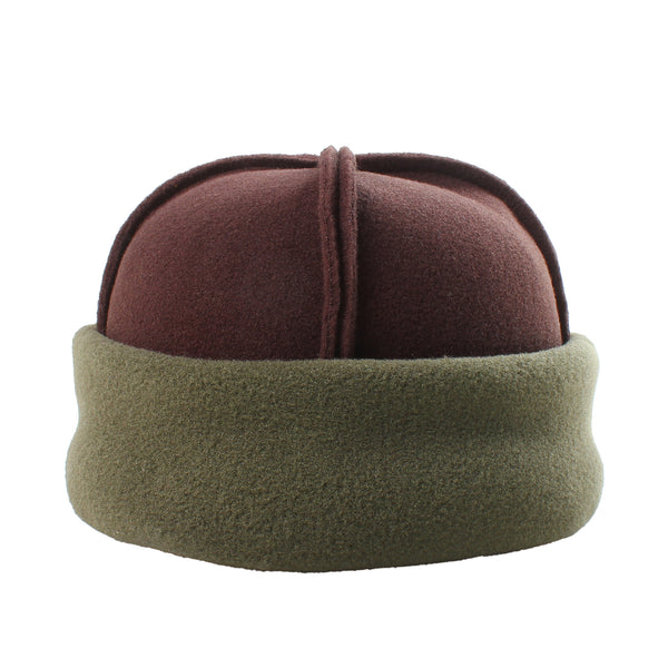 LLOYD / ALTERIOR - Colour Block Toque - 4 Panel - Brown/Moss