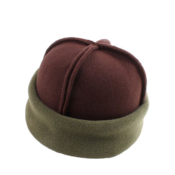 LLOYD / ALTERIOR - Colour Block Toque - 4 Panel - Brown/Moss