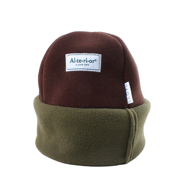 LLOYD / ALTERIOR - Colour Block Toque - 4 Panel - Brown/Moss