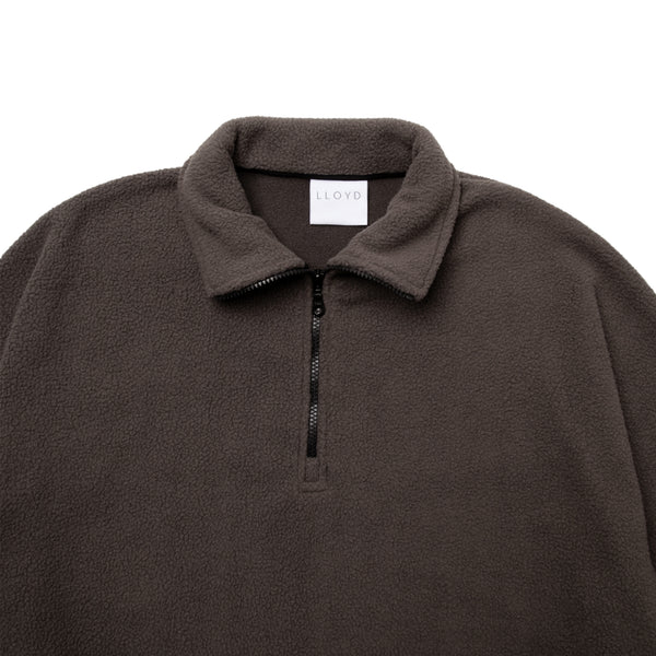 LLOYD - Fleece Half-Zip Pullover - Anthracite