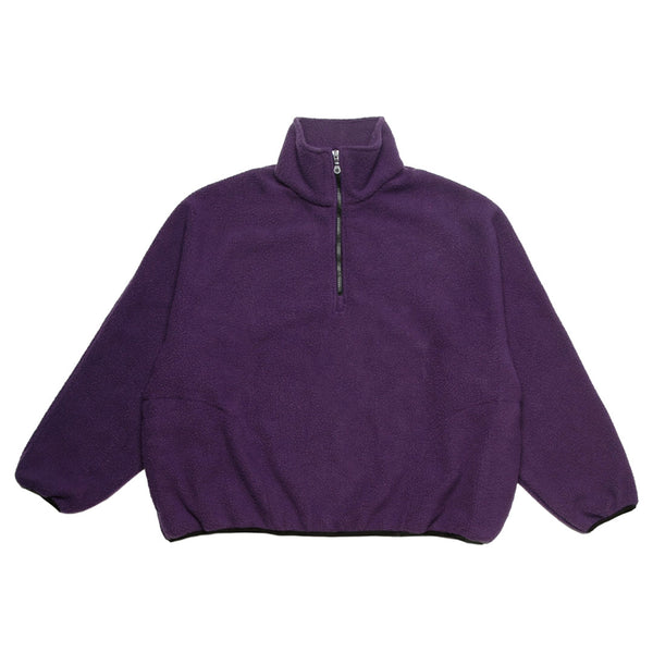 LLOYD - Fleece Half-Zip Pullover - Aubergine