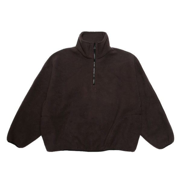 LLOYD - Fleece Half-Zip Pullover - Brown