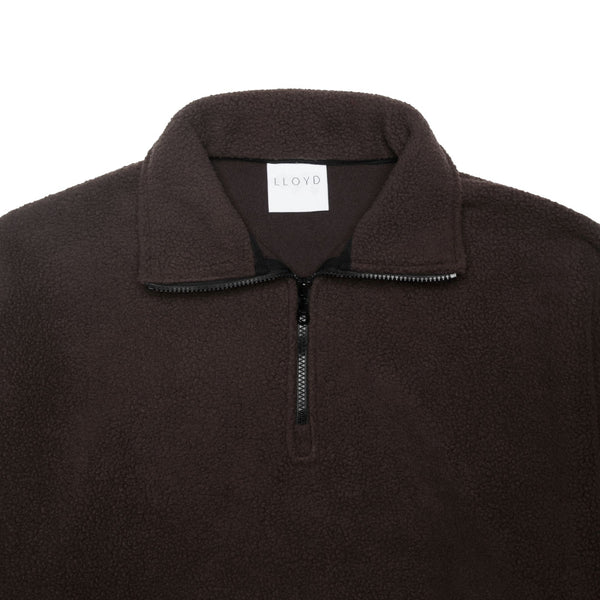 LLOYD - Fleece Half-Zip Pullover - Brown