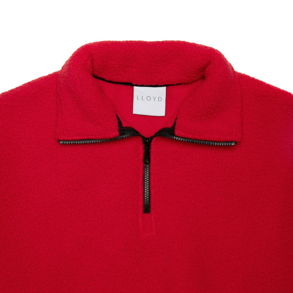 LLOYD - Fleece Half-Zip Pullover - Red