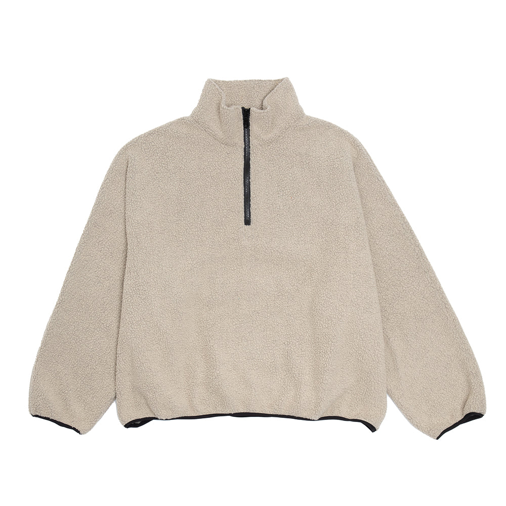 LLOYD - Fleece Half-Zip Pullover - Pearl/Grey Felt/Anthracite – alterior