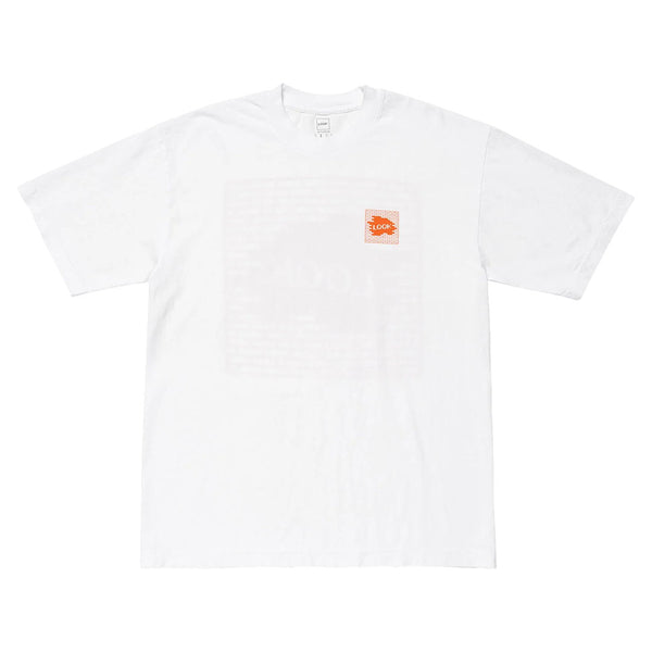 LQQK Studio - Brick Logo T-Shirt - White/Orange