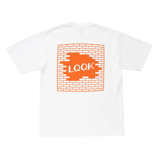 LQQK Studio - Brick Logo T-Shirt - White/Orange