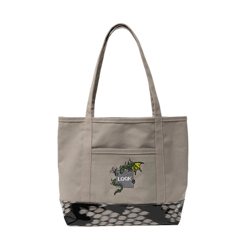 LQQK Studio - Cruel Barb Vinyl Bottom Dragon Tote - Grey