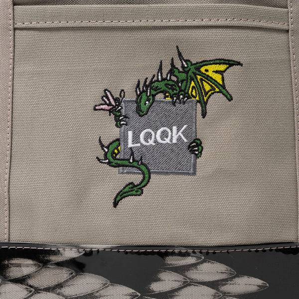 LQQK Studio - Cruel Barb Vinyl Bottom Dragon Tote - Grey