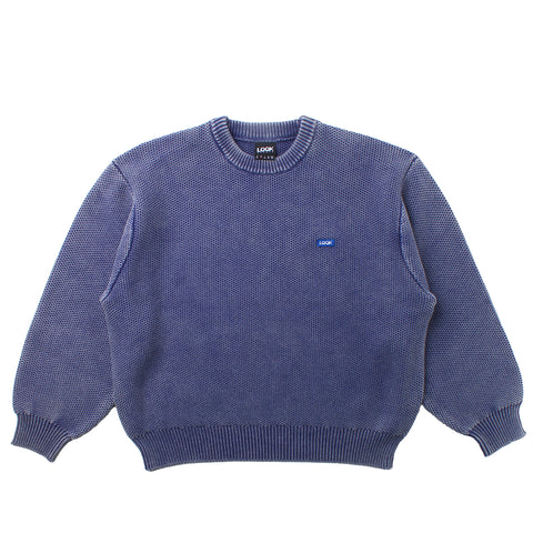 LQQK Studio - Waffle Knit Sweater - Faded Navy