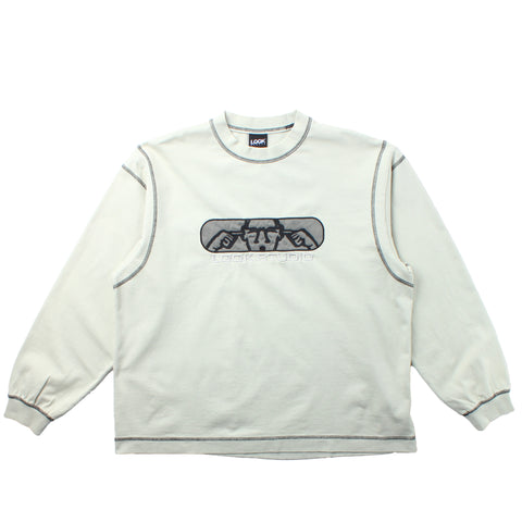 LQQK Studio - Noise Control Big Stitch Crew - Grey Moss