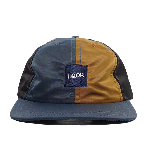 LQQK Studio - Tri-Colour Satin Cap - Amber/Navy/Black