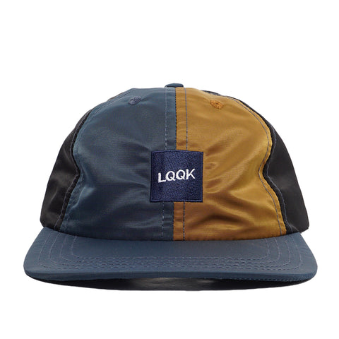 LQQK Studio - Tri-Colour Satin Cap - Amber/Navy/Black